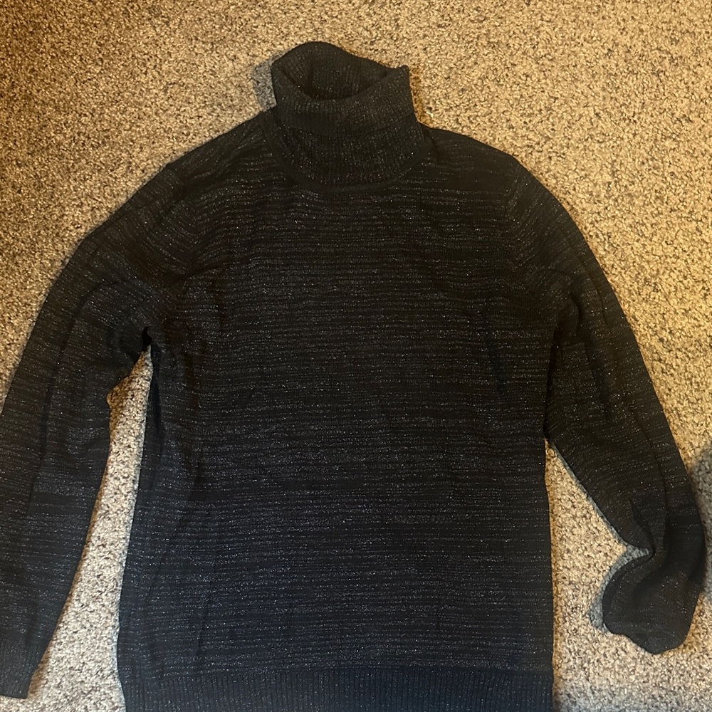 Relativity Black Turtleneck Sweater